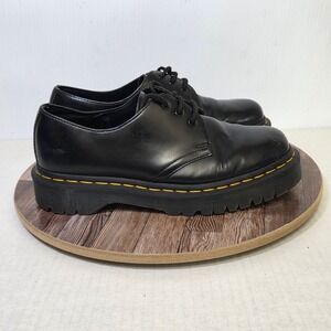 Dr. Martens 21084 Shoes Mens 7/Ladies 8 Black Leather 3-Eye Oxford Goth Punk Emo